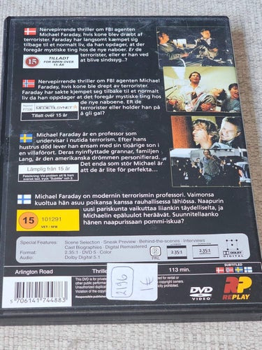 Arlington Road DVD med Jeff Bridges och Tim Robbins