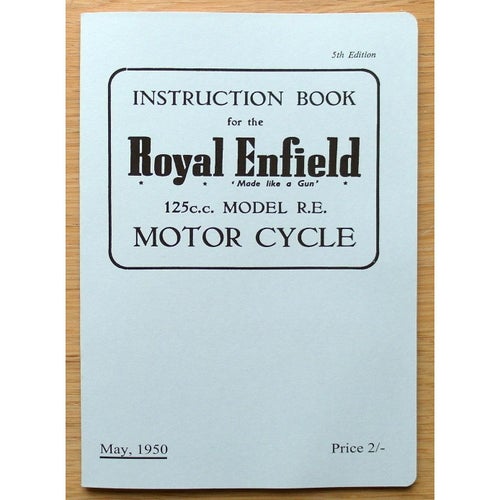 Instruktionsbok Royal Enfield RE 125 cc 1950