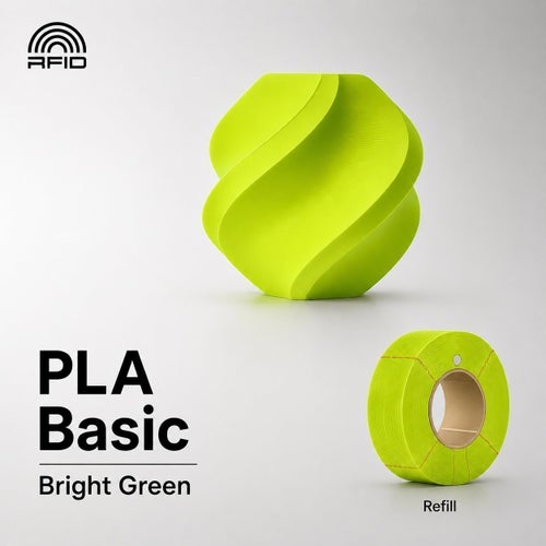 Bambu Lab PLA Basic Bright Green 1.75 mm 1 kg REFILL