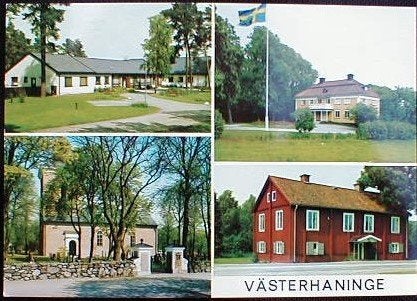 Västerhaninge - Församlingshuset Kyrkan Prostgården Gamla Tingshuset ~1976