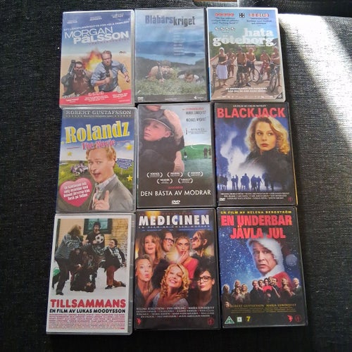 DVD-filmer: Blåbärskriget, Den bästa av mödrar, Hata Göteborg, Morgan Pålsson,