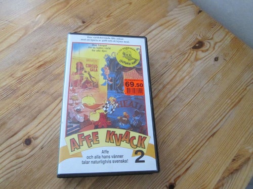 ALFRED ANKA AFFE KVACK 2 SPELTID 60 MIN SVENSKT TAL RARITET VHS