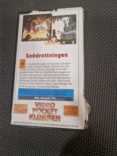 HC Andersens snödrottningen - videopocket klubben VHS raritet