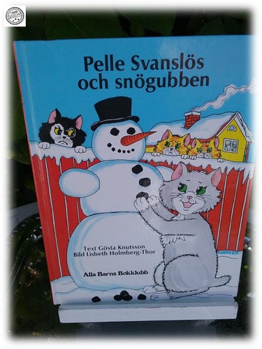 Pelle Svanslös och snögubben tryckt 1988 Danmark Retro bok Fint skick