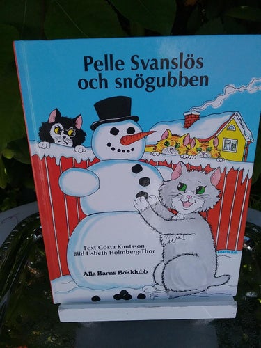 Pelle Svanslös och snögubben tryckt 1988 Danmark Retro bok Fint skick