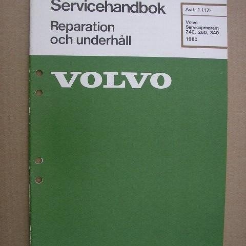 VOLVO Verkstadshandbok Serviceprogram 240 260 340 1980