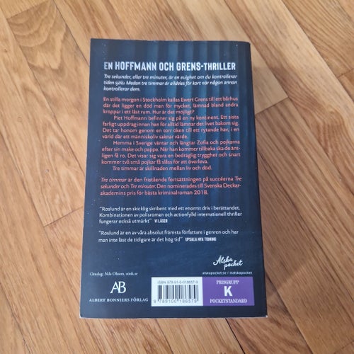 Tre Timmar av Anders Roslund, 2018