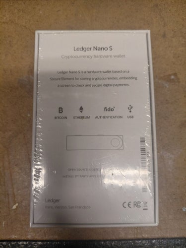 Ledger Nano S Cryptocurrency Hardware Wallet Oöppnad Orörd
