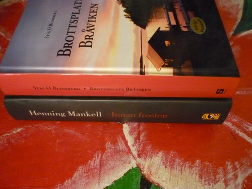 BOK, 2 STYCKEN BÖCKER, STIG O BLOMBERG: BROTTSPLATS BRÄVIKEN, HENNING MANKELL