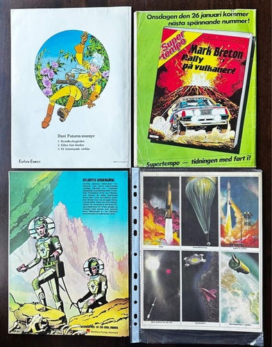 serietidningar och pysselbok: Dani Futuro, Bob Morane, Universums,1978-83, 4 st