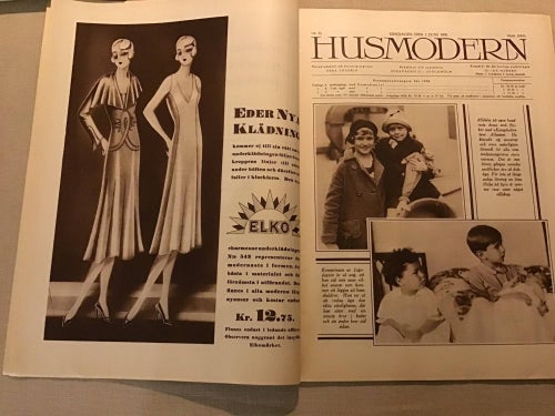 HUSMODERN NR 22 1930 KRONPRINS,MÖBLER,HSB LÄGENHET STOCKHOLM,MODE,FYFFES