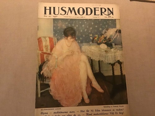 HUSMODERN NR 22 1930 KRONPRINS,MÖBLER,HSB LÄGENHET STOCKHOLM,MODE,FYFFES