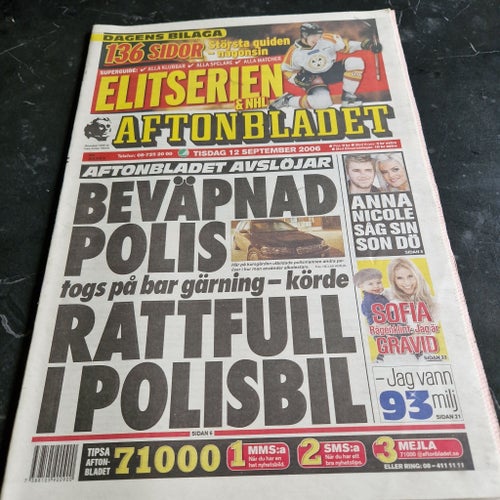 Aftonbladet tidning från 2006