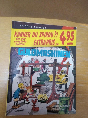 Spirous äventyr Guldmaskinen 1975 Very Fine plus