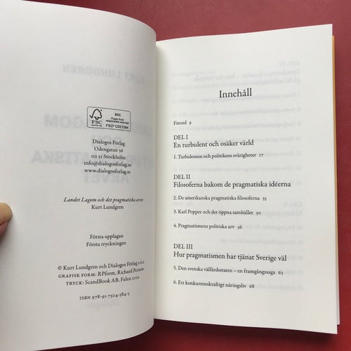 LANDET LAGOM OCH DET PRAGMATISKA ARVET Kurt Lundgren 2022