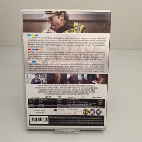 Patriots Day - Mark Wahlberg - Region 2, DVD-film, Svensk text, Fint skick
