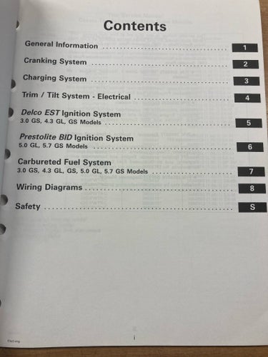 Workshop Manual 1999 "WT" Models "WT" Electrical / Ignition / Fuel