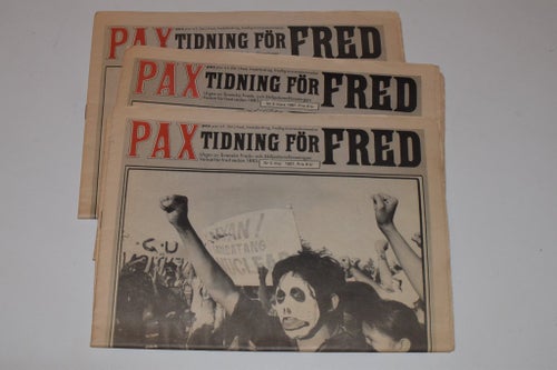 3 st Pax Tidning för fred nr 3 4 5 1987