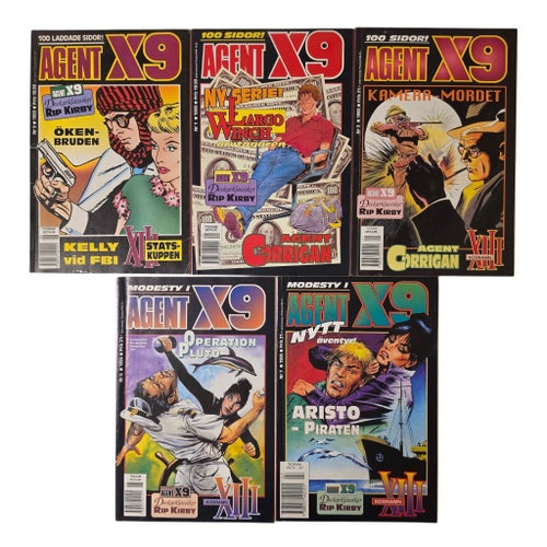 Agent X9 Serietidningar - 10 st 1993-1995