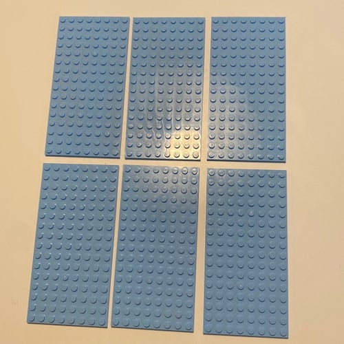 Lego 8x16 plattor ljus blå