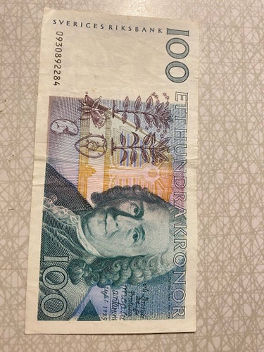 100 hundra kronor sedel