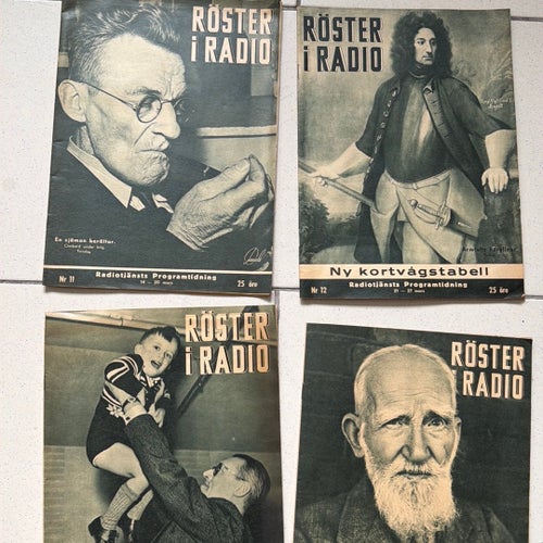 Tidningar RÖSTER I RADIO 9 st 1947