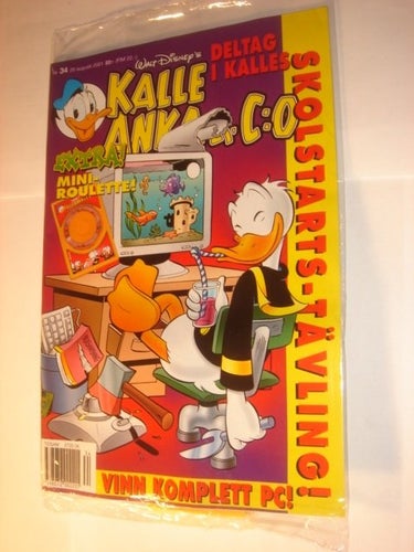 KALLE ANKA & Co I ORIGINAL PLAST leksak 2001 34 ROULETTE
