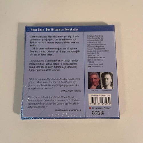 Inplastad Ljudbok på CD - Peter Gissy - Den Försvunna Silverskatten.