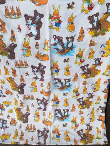 Fint påslakan örngott vintage djur björn hare fint skick retro vintage CHARM