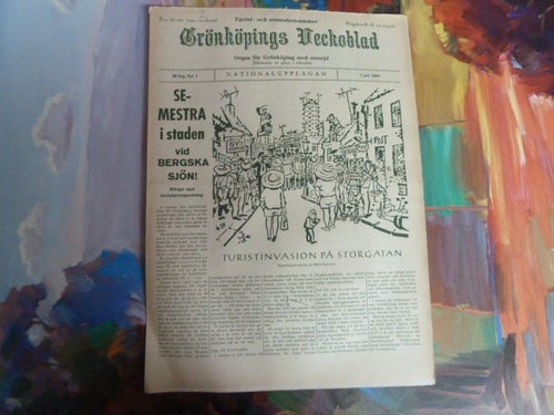 GRÖNKÖPINGS VECKOBLAD, 1960 JULI 7, TIDNING
