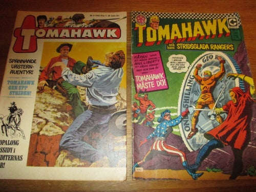 Tomahawk nr 6 1966 + nr 6 1967, serietidningar