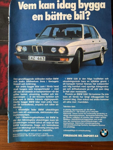 BMW 528l 528 l 1982 annons