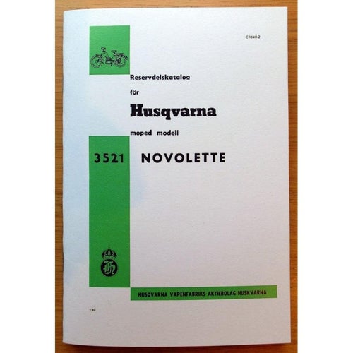 Reservdelskatalog HVA Novolette 3521 Årsmodell 1955