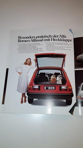 Alfa Romeo Alfasud 28 sidor med fram/baksida