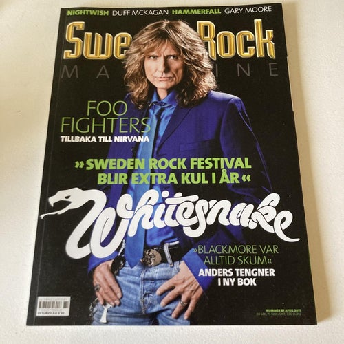 SWEDEN ROCK MAGAZINE NR.81. 2011. WHITESNAKE, FOO FIGHTERS, NIGHTWISH.