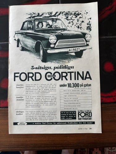 Ford Cortina 1964 annons