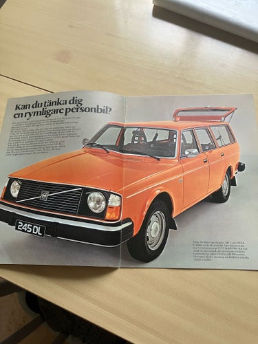 Volvo 245 tilläggs broschyr.