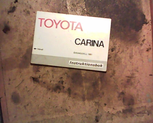 Toyota Carina A40, 1981, instruktionsbok