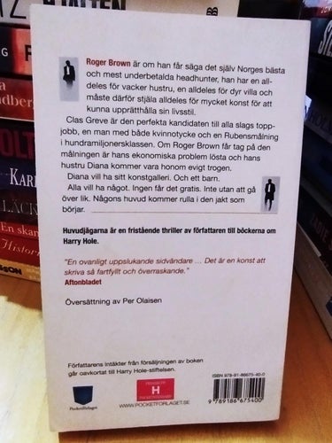 Huvudjägarna av Jo Nesbø. bok, pocket. Fine plus
