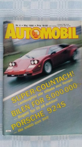 Automobil nr 4 1986: Subaru XT, Honda Prelude + Accord Aerodeck, Maserati Mexico