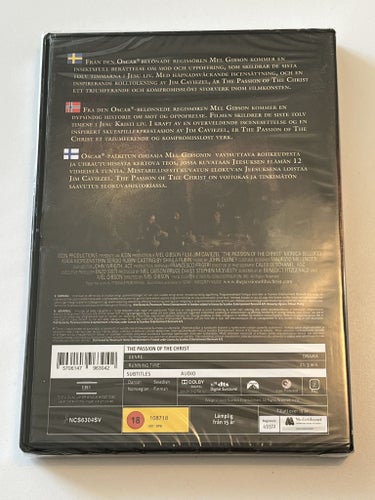 The passion of the Christ (Jim Caviezel & Monica Bellucci, 2004). Inplastad DVD
