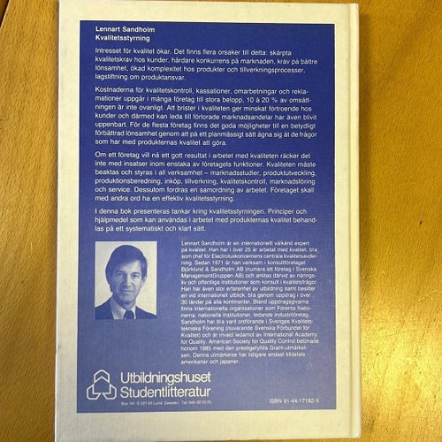 Kvalitetsstyrning av Lennart Sandholm, 1988
