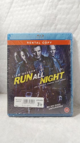 Run All Night Ex Rental Blu-ray Oöppnad & Inplastad
