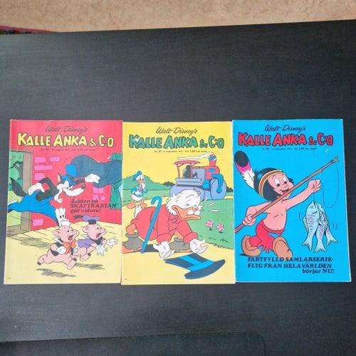 Kalle Anka & C:o, Walt Disney, nr 34, 37 och 38, 1971
