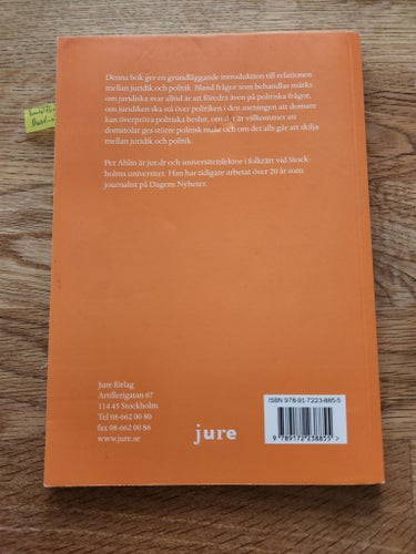 JURIDIK OCH POLITIK - en introduktion av Per Ahlin, Tredje upplagan