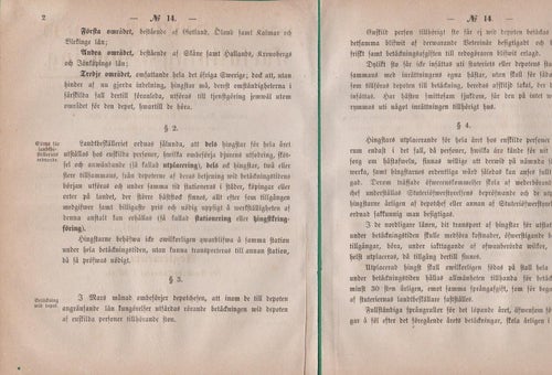 SFS 1874-14 Reglemente för Landtbeställeriet i Riket