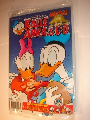 KALLE ANKA & Co I ORIGINAL PLAST leksak 2001 2 DINOSAURIE