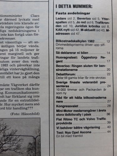 Motor 2 1982: Opel Ascona 1,6, Renault Trafic, Fiat Ritmo 105 TC, Packard 1938