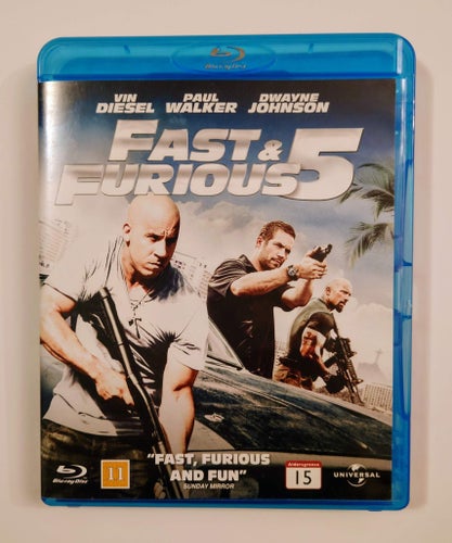 FAST AND FURIOUS 5- 2010 - Spegelblank Bluray - billig frakt