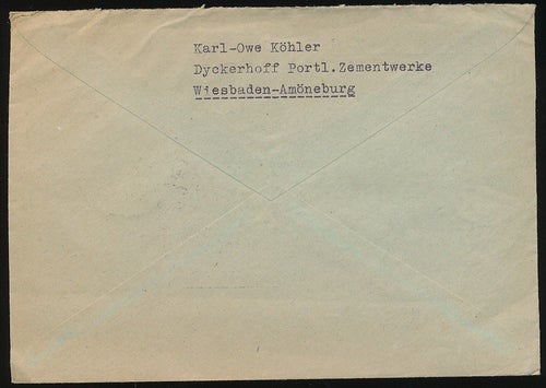 TYSKLAND: Fint Brev 1954 till Göteborg